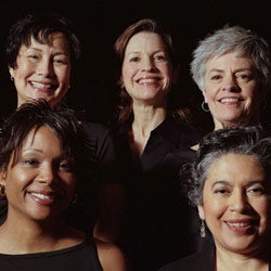 photo of five women with smiles